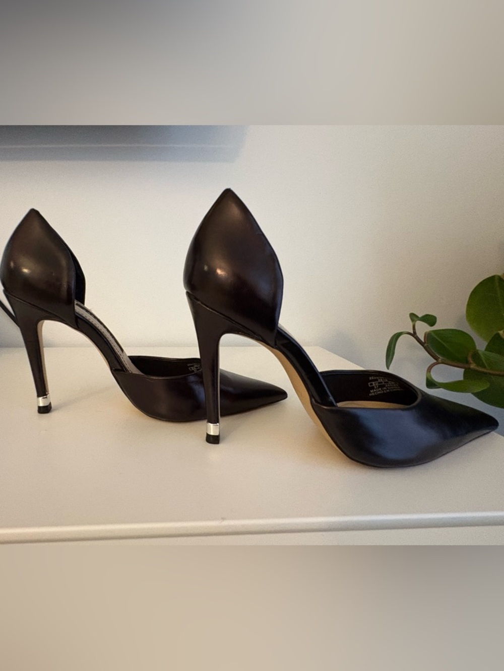Zara Black Pointed D'Orsay Stiletto Heels